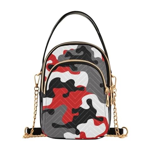 MCHIVER Red Grey Camouflage Crossbody Bag Cover