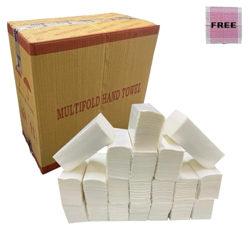 Image of Ella Multi Fold Tissue Paper I 2600 Sheets I Pack of 20 I Soft & Absorbent 1 Ply M Fold Tissue Paper Bulk Pack for Commercial Office Home Use, Kitchen, Bathroom, Travel | Free Check Duster Cloth