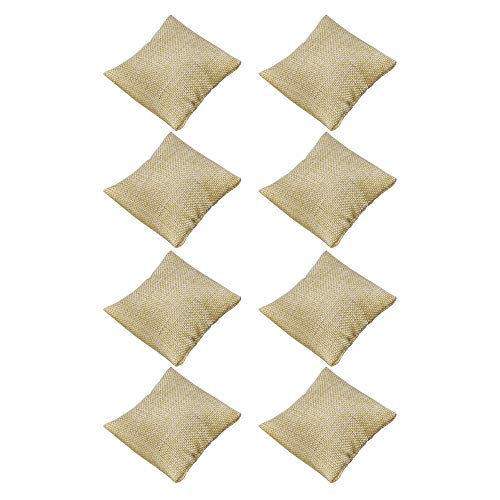 BCP Pack of 8 pcs Small Linen Bracelet Watch Pillow Jewelry Displays 3.5