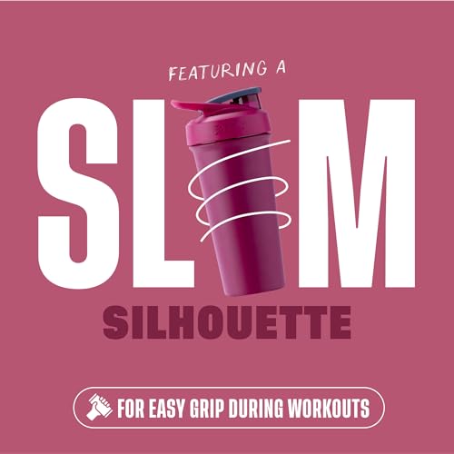 Image of BlenderBottle Sport Sleek Stainless Steel Shaker Bottle 25 oz Raspberry