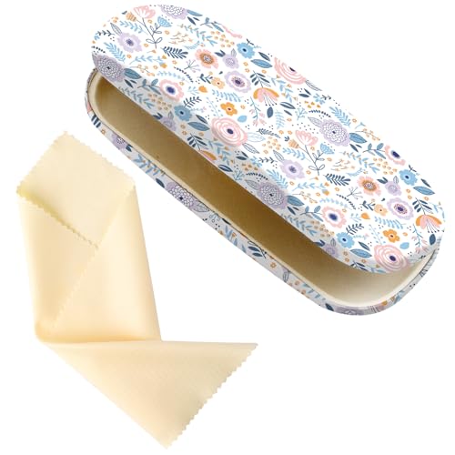 Image of Glasses Case Hard Shell,Portable Protective Eyeglasses Case, Eyeglass Holder Box with Cleaning Cloth, for men women