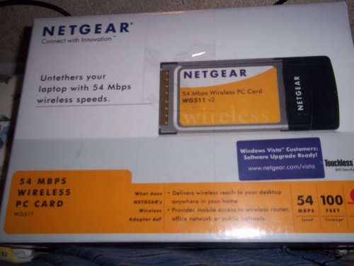 Netgear WG511V2 54Mbps 802.11g Wireless PC Card miniatura 1