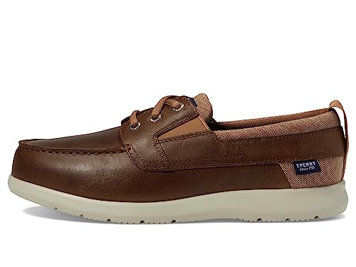Image of Sperry Men's, Bowrider Plushstep 3-Eye Slip-On Tan Leather