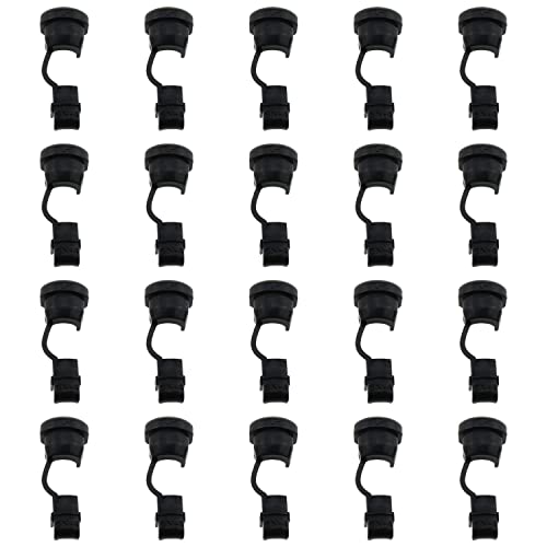 DGZZI 20pcs Wire Cover Black Round Electric Cable Protection Strain Relief Bushing Grommet 6N-4 Electric Cable Protection Cord Buckle