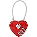 Serrure de Bicyclette 3 Chiffres Code Combinaison Bagages Sac Serrure Mot de Passe Couple Cadenas Mot de Passe Serrure-Rouge