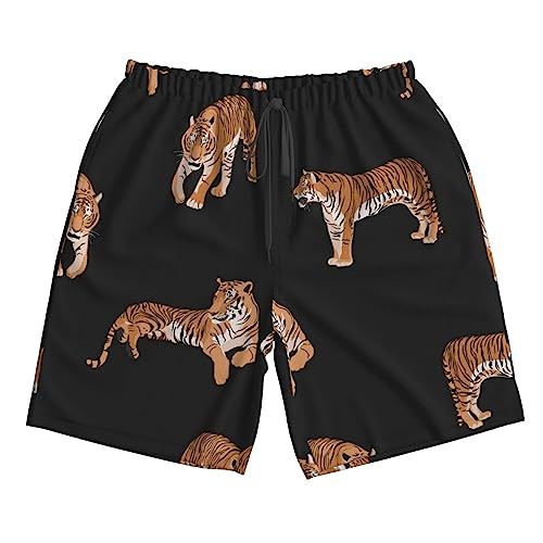 Tiger Animal Men's Swim Trunks Board Shorts Men's Beach Shorts L 5
