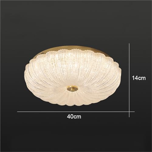 Lampe de plafond en cuivre ronde changeable 40cm pour éclairage de chambre - 3