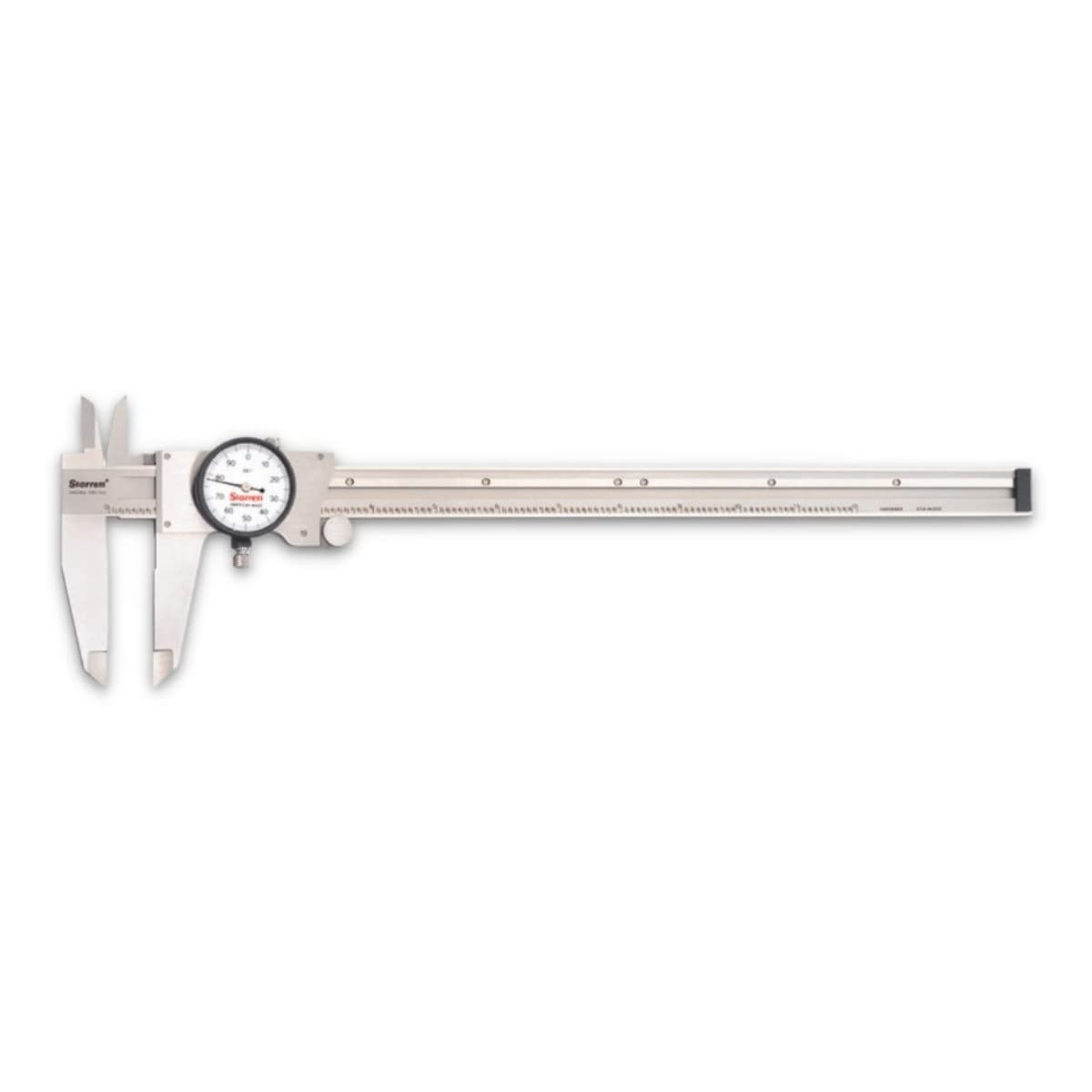 Starrett 120 Series Dial Slide Caliper for Accurate Measurement Without Case - White Face, 0-12" Range, -0.001" Accuracy, .001" Graduation - 120-12