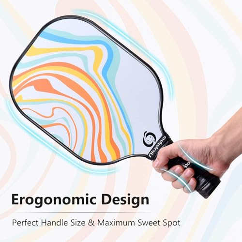 Image of niupipo Pickleball Paddles Set of 2 or 4, USAPA Approved Fiberglass Pickleball Paddle Set with Balls and Bag, Polypropylene Honeycomb Core, Lightweight Pickleball Paddles for Beginners Men Women