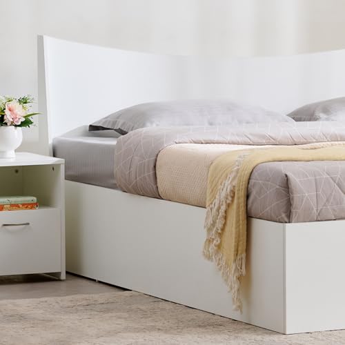 Image of Home Centre Helios Alton Box Storage King Bed with Bedside Table and 2-Door Wardrobe