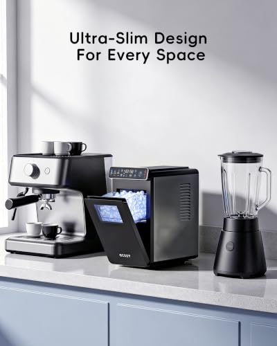 Image of ecozy Small Ice Maker with Full-Color Panel & Timer Function, 26 lbs /Day