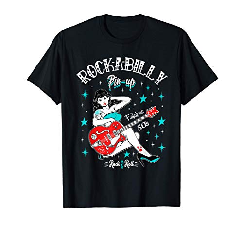 Camisetas Rockabilly Hombre Mujer Rock and Roll Pinup 50s Camiseta