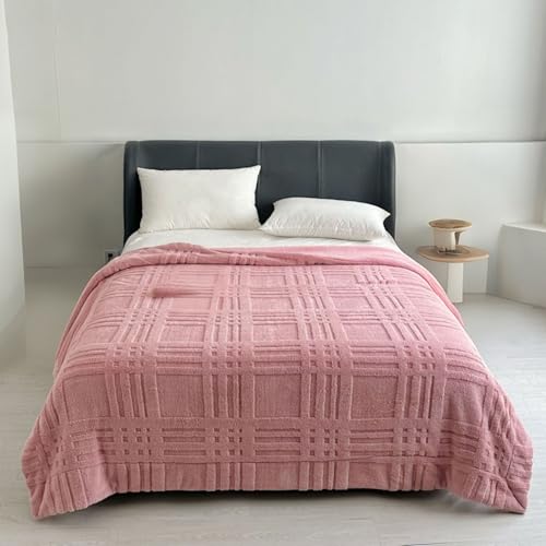 Ultra Soft Reversible Throw Blanket, Cozy Nine-Grid Pattern Fleece Blanket for Bed & Sofa,All Season Warmth for Adults & Kids, Pet Friendly Luxury Hotel Quality (B 100*150cm/39*59in(Approx.0.53kg))