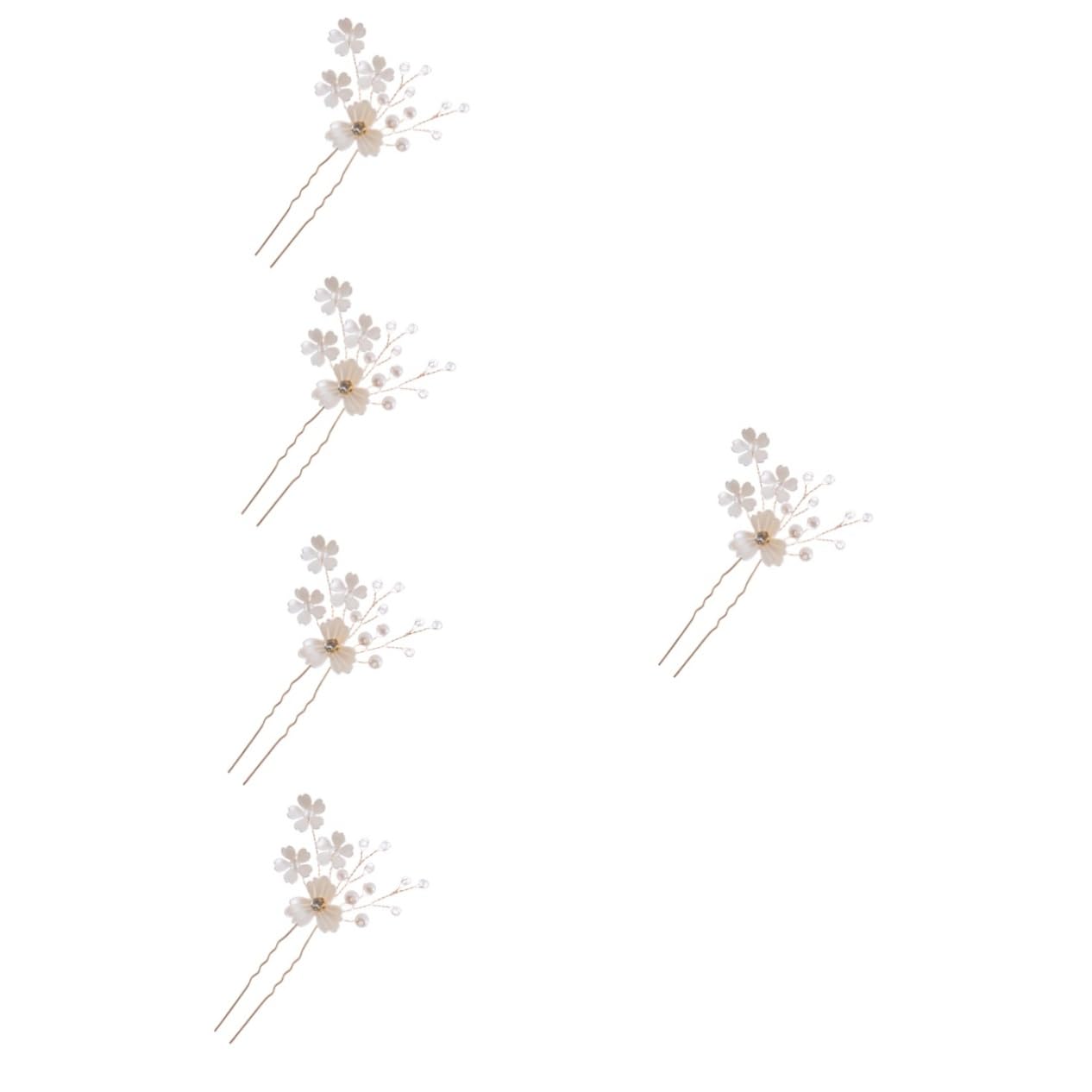 FRCOLOR 5 Stück Haarschmuck Haarspangen Für Mädchen Braut Kopfschmuck Für Hochzeit Damen Haarstab Französischer Haarstab Haarschmuck Für Frauen Haargabel Für Mädchen Braut