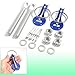 CYSFETENA Universal Hood Latch Lock, Blue Lock Pins Hood Pin Lock Kit 4 Colors Stainless Steel Hood Latch Pins Hood Pin Lock Latch Car Hood Pins Lock Latch Kit for Car Racing Sport (Blue)