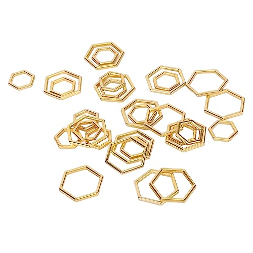 Gonetre Hexagonal Knitting Stitch Markers Knitting Stitch Markers Crochet Stitch Markers Stitch Marker Rings Crochet Locking Accessories 30pcs Hexagonal Knitting Stitch Markers
