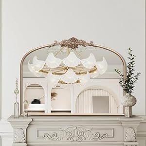 Besdomus Vintage Arched Gold Mirror