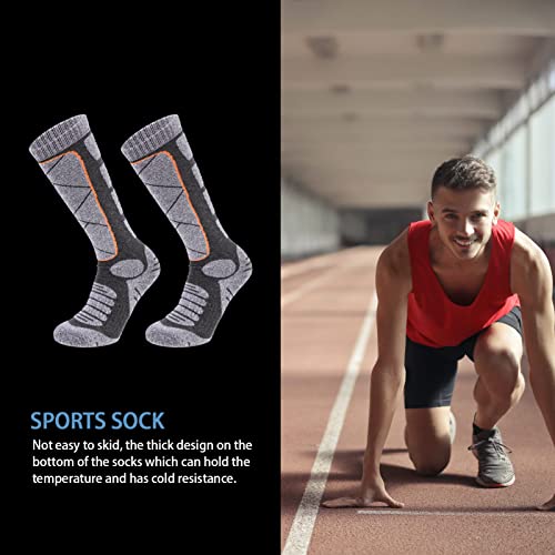 LIOOBO 1 par de meias térmicas para esqui de inverno na altura do joelho, meias quentes para caminha
