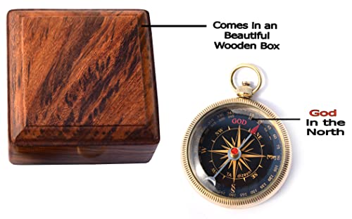 For I Know The Plans I Have For You Engraved Compass With Wooden Box,Jeremiah 29 11,Christian Gifts For Men, Catholic Gifts,Baptism Gifts,Gift Compass,Graduation Gifts For Women Mens Boy Girls-Gifts #TOP1