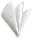 【日本の絹】 シルク ポケットチーフ メンズ 日本製 ペイズリー フォーマル 礼装 セレモニー ホワイト シルバー 結婚式 披露宴 ブライダル 式典 丹後織物工業組合認証 (ライトグレー)