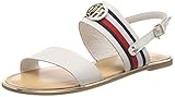  Tommy Hilfiger Corporate Ribbon Flat Sandal FW0FW02811 121, Sandalias Para Mujer, 39