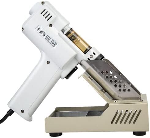Bomba Desoldadora Eléctrica S-993A y Aspirador de Estaño, Pistola 2 en 1 con Temperatura Ajustable 350°C-450°C, Doble Voltaje 110V/220V para Reparación Rápida de Electrónica y PCB