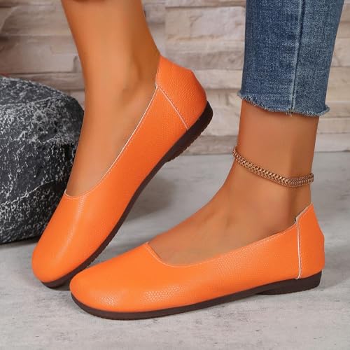 Round Toe Women Flat Shoes Slip on Dress Ballet Flats Shoes Women Comfort Solid Flat Shoe Close Toe Slingback Work Moccasins Comfortable Lightweight Breathable Going Out Footwear3