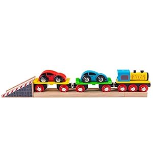 Bigjigs Rail Autozug auf 2 Schienen