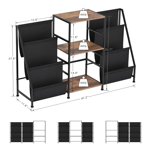 Image of EXOTICA Record Player Stand with 6-Tier Vinyl Storage for Up to 200 Albums