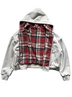 Material: The reversible hoodies for men is made of soft, skin-friendly polyester and cotton, providing warmth and comfort for all-day wear Design: y2k jacket, Reversible hoodies, long sleeve, plaid print, zip up hooded, pockets, vintage, streetwear,...