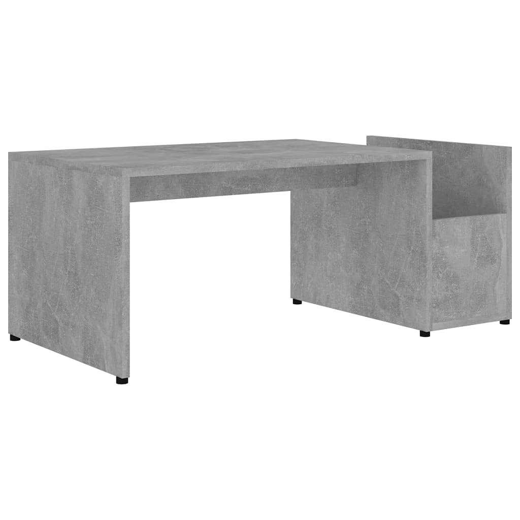 Table basse gris béton de salon rectangulaire en bois d'ingénierie design