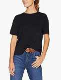 Daily Ritual T-Shirt Col Rond à Une Poche et Manches Courtes Coupe Décontractée en Jersey Femme, Noir, XL