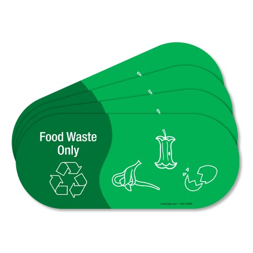 Sticker Food Waste Only autocollant pour poubelle de tri compost