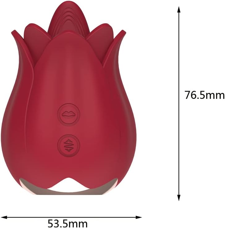 Vibrator Adult Sex Toy Rose Clit Tongue Licking - Clitoral Stimulator Pleasure Tool for Women Masturbation Clit Sexual Stimulation Masturbator