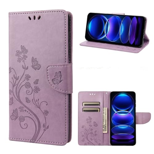 Housse Xiaomi Redmi Note 12 Pro 5G avec support vidéo violet