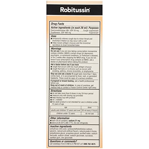 Robitussin Honey DM Max, Day and Night Formulas, 8 fl oz, 2 Pack