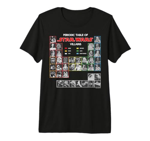 Star Wars Periodic Table Of Villains Premium Graphic T-Shirt Premium Tri-blend T-Shirt