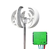 800W 1000W Windkraftanlage Vertikal 12V / 24V Windgenerator Windturbine Mit Controller Windkraft Für Zu Hause,Weiß,800W 24V