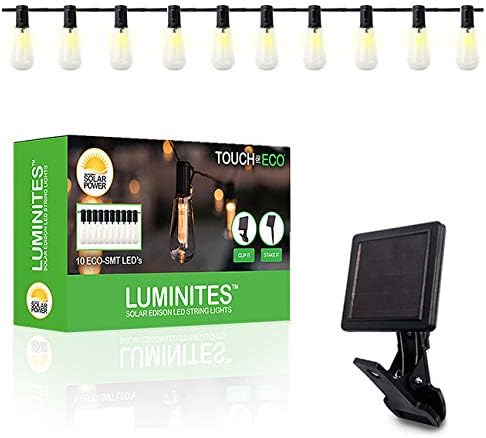 Miniatura 5 de Touch Of ECO Luminites - Luces Edison de tubo con energía solar (TOE190)
