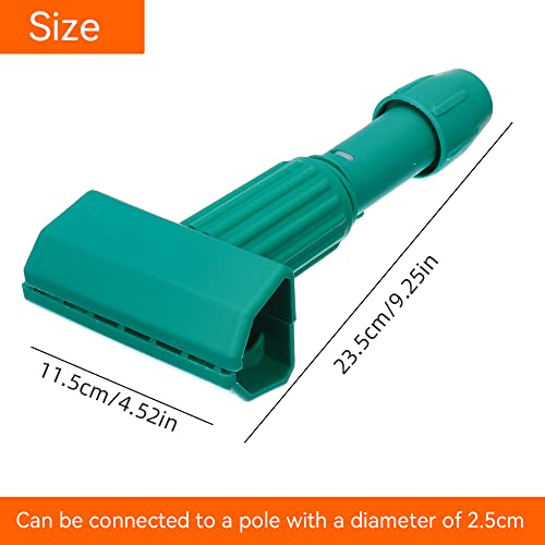 Image of Commercial Mop Clamps-Quick Change Head Mop Handle -Heavy Duty Mop Head Replacement Holder Change Mop Handle -Commercial Gripper Mop Wet Mop Handle (KL-ZJ-Green)