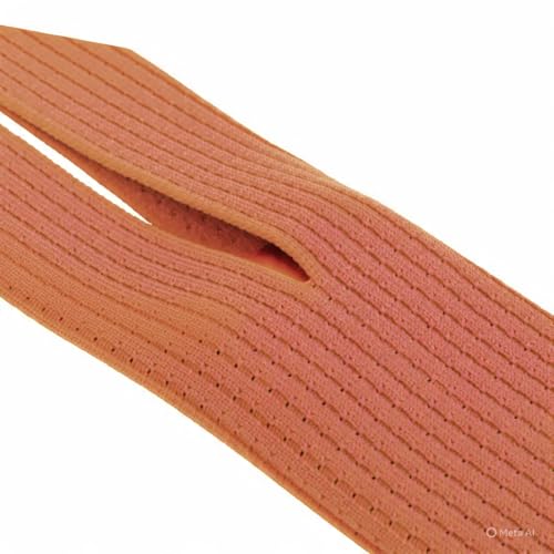 Image of iPhone Pocket features a singular 3D-knitted construction designed to fit any iPhone a beautiful way to wear and carry nitted Scarf with Contrast Stripe Detail, Unisex, (Orange) (Long)
