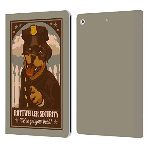 Housse cuir iPad 10.2 Rottweiller finition premium Lantern Press