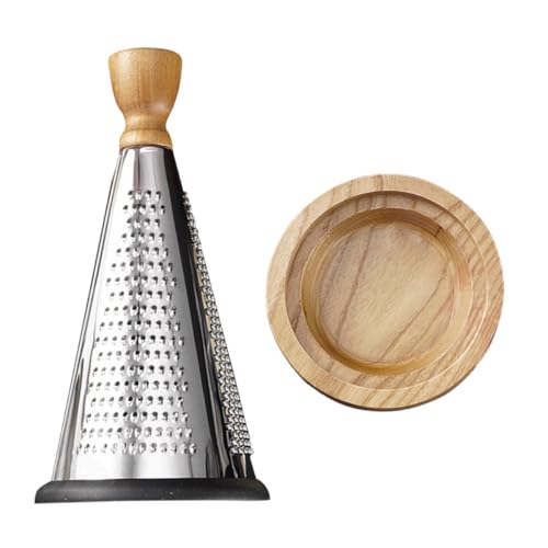 Rallador de queso con mango de madera multicolor miniatura 1