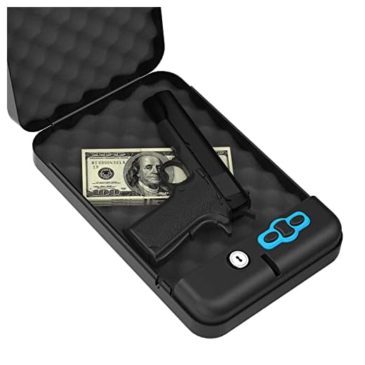 RPNB Gun Safe,California DOJ Certified Gun Safe, Smart Pistol Safe Handgun Security Safe with LED & RFID Quick Access,11" x 7" x 1.8"