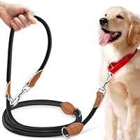 PETCOOZ Hundeleine 3 M Verstellbare Schleppleine für Mittel- & Großhunde(20-60kg), Reflektierende Freihandleine mit 2 Karabiner, Doppelleine aus Robustem Nylon, 200 kg Extreme Kraft