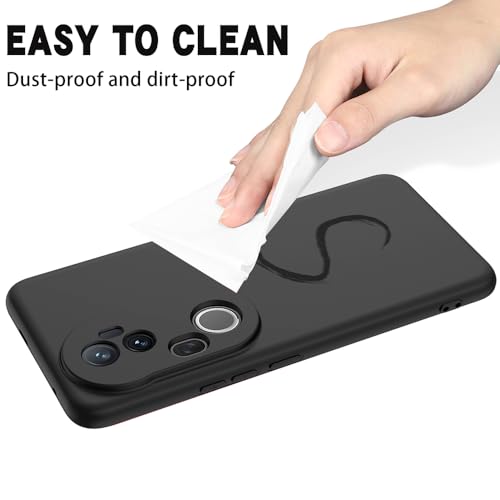 Image of Back Cover for Vivo T4 Ultra 5G | Full Camera Protection | Premium Liquid Silicon Case | Flexible Bumper Case for Vivo T4 Ultra 5G (Black)
