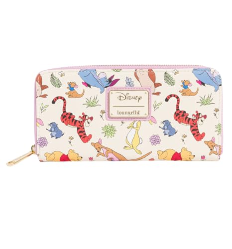 Loungefly Disney Wallet Winnie the Pooh Eeyore Friends Zip Clutch Faux-Leather