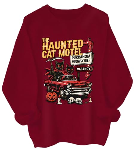 Haunted Cat Motel Sweatshirt Haunted Cat Motel Hoodie