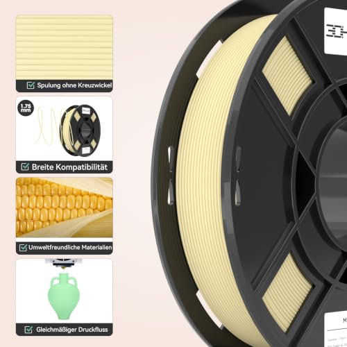 Image of 3DHoJor Matte PLA 3D Printer Filament Bundle, Multicolor Filament 1.75mm, Vacuum Packed, 0.25kg*8 Pack, 2kg Total, Milky White+Pink+Tangerine+Yellow+Green+Light Blue+Strawberry red+Lilac