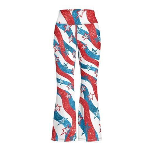 Image of Girls Flare Leggings 5-14T Cute Bell Bottoms for Girl Yoga Pants for Gym